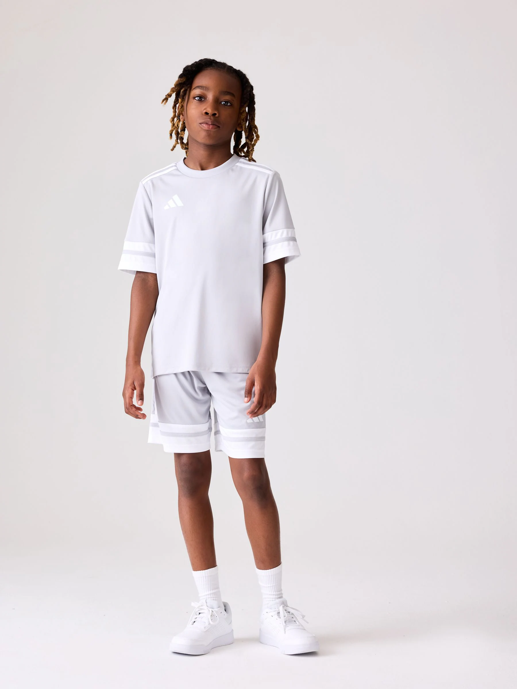 Wit grijs - adidas Squadra 25 kindershorts