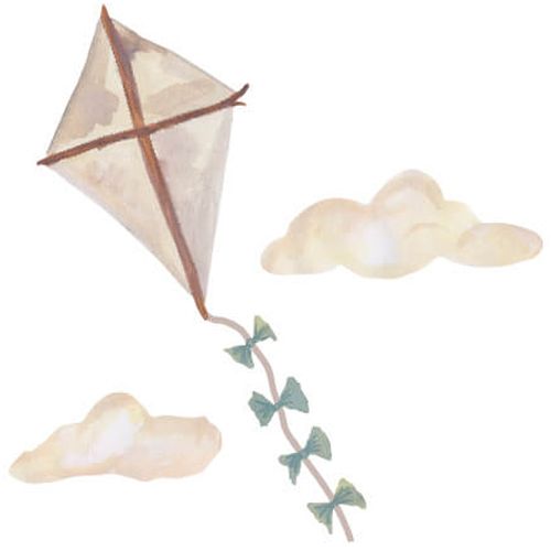 That's mine muursticker vlieger - klein - beige - 27,5 cm