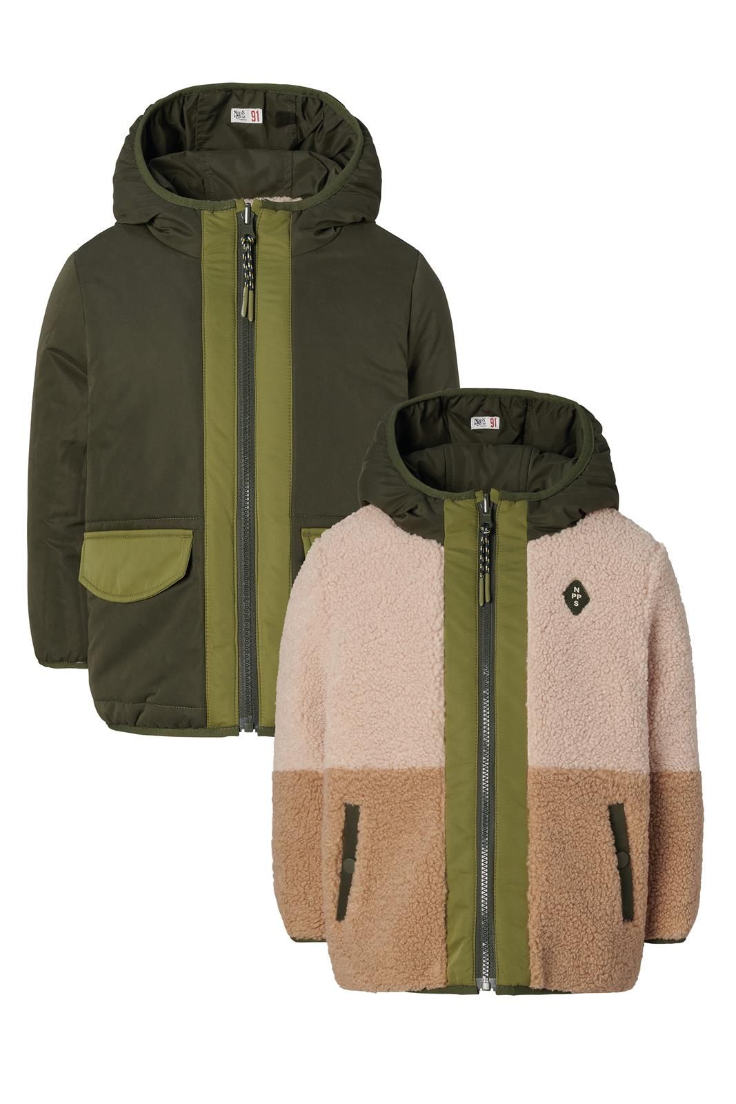 Noppies Kids Winterjas Hoyos - Reversible - Forest Night