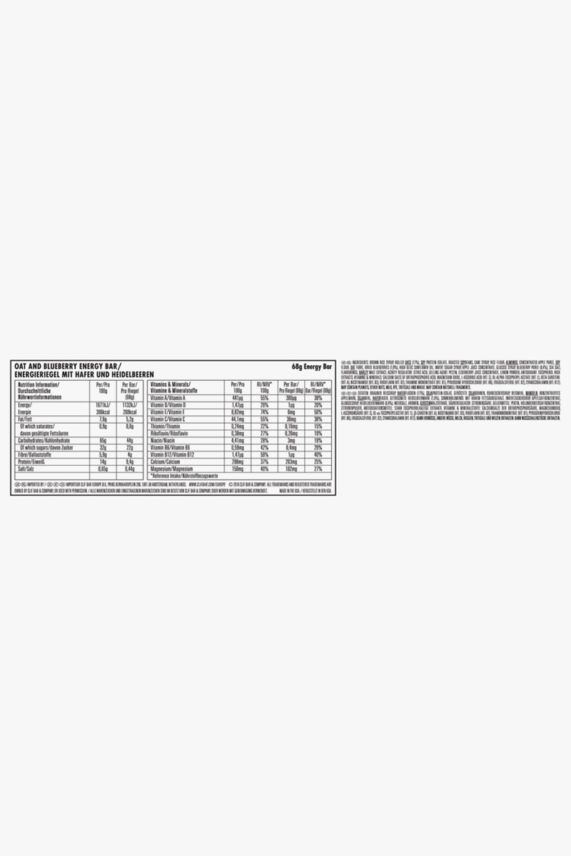 Clif Bar Blueberry Crisp 12 x 68 g Sportriegel