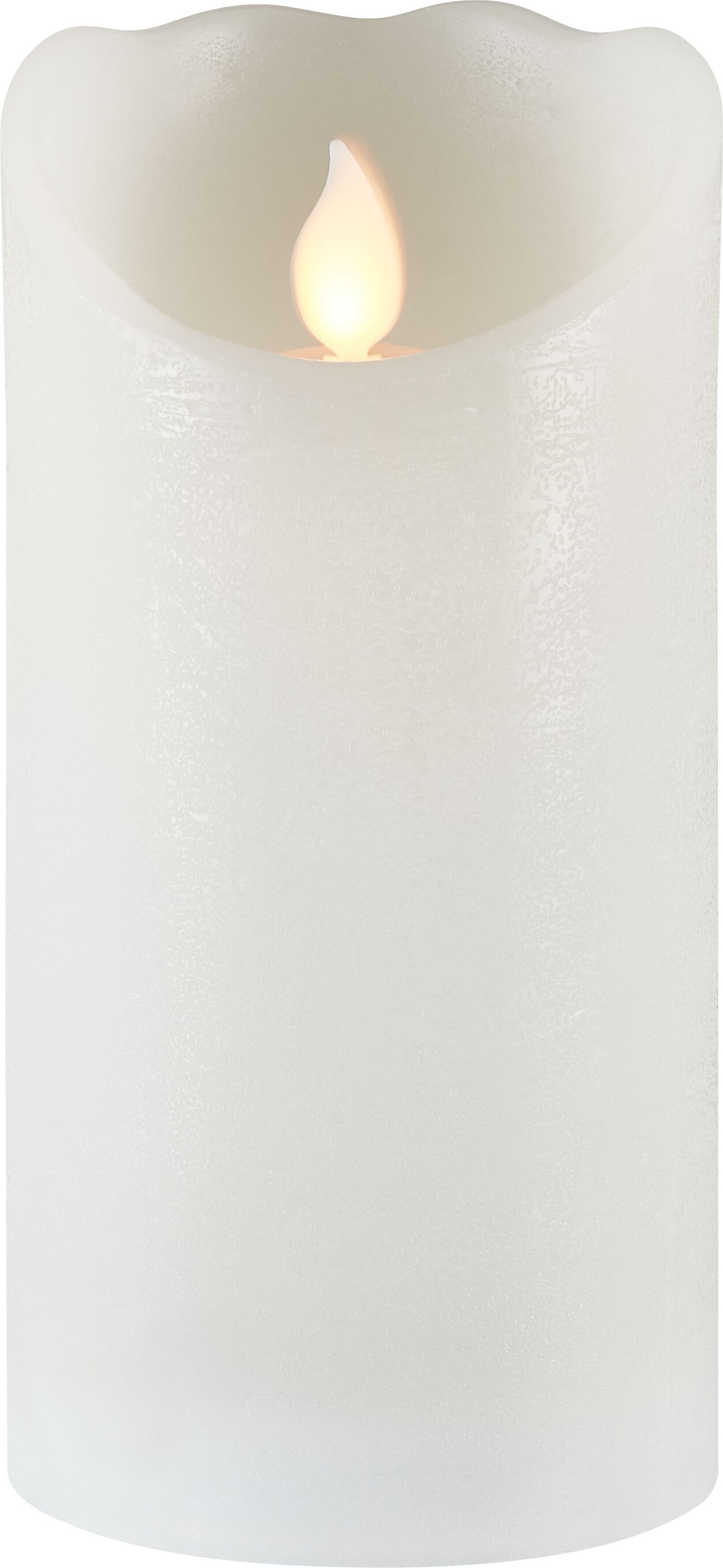 LUNA LED-Kerze - Weiss / H: 15.0 cm