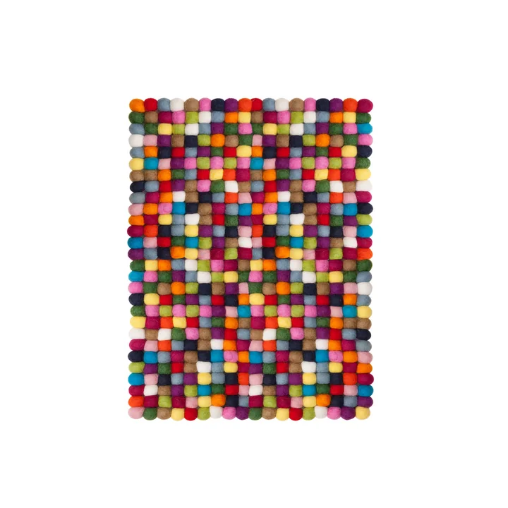 myfelt - Lotte Filzkugelteppich, 90 x 130 cm