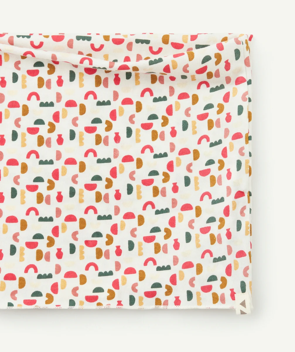 SNOOD FILLE EN COTON BIO IMPRIMÉ GÉOMÉTRIQUE COLORÉ