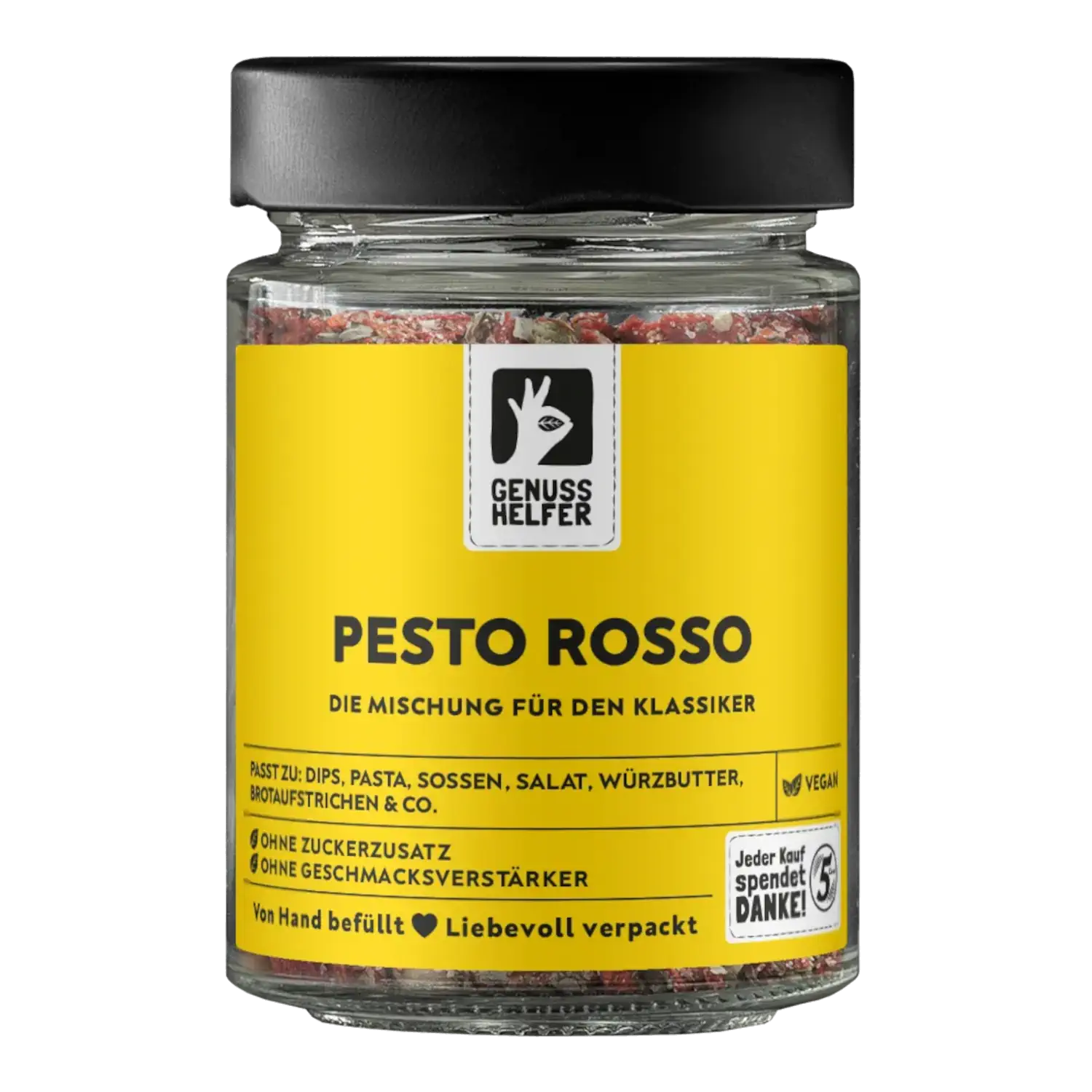 Pesto Rosso Gewürzmischung, im Glas