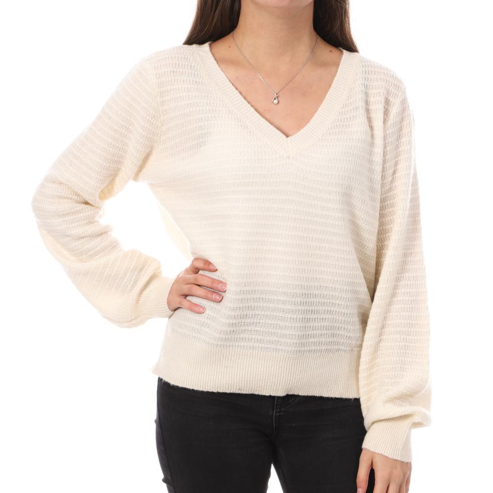 Vero Moda Pull Écru Femme Vero Moda Parker