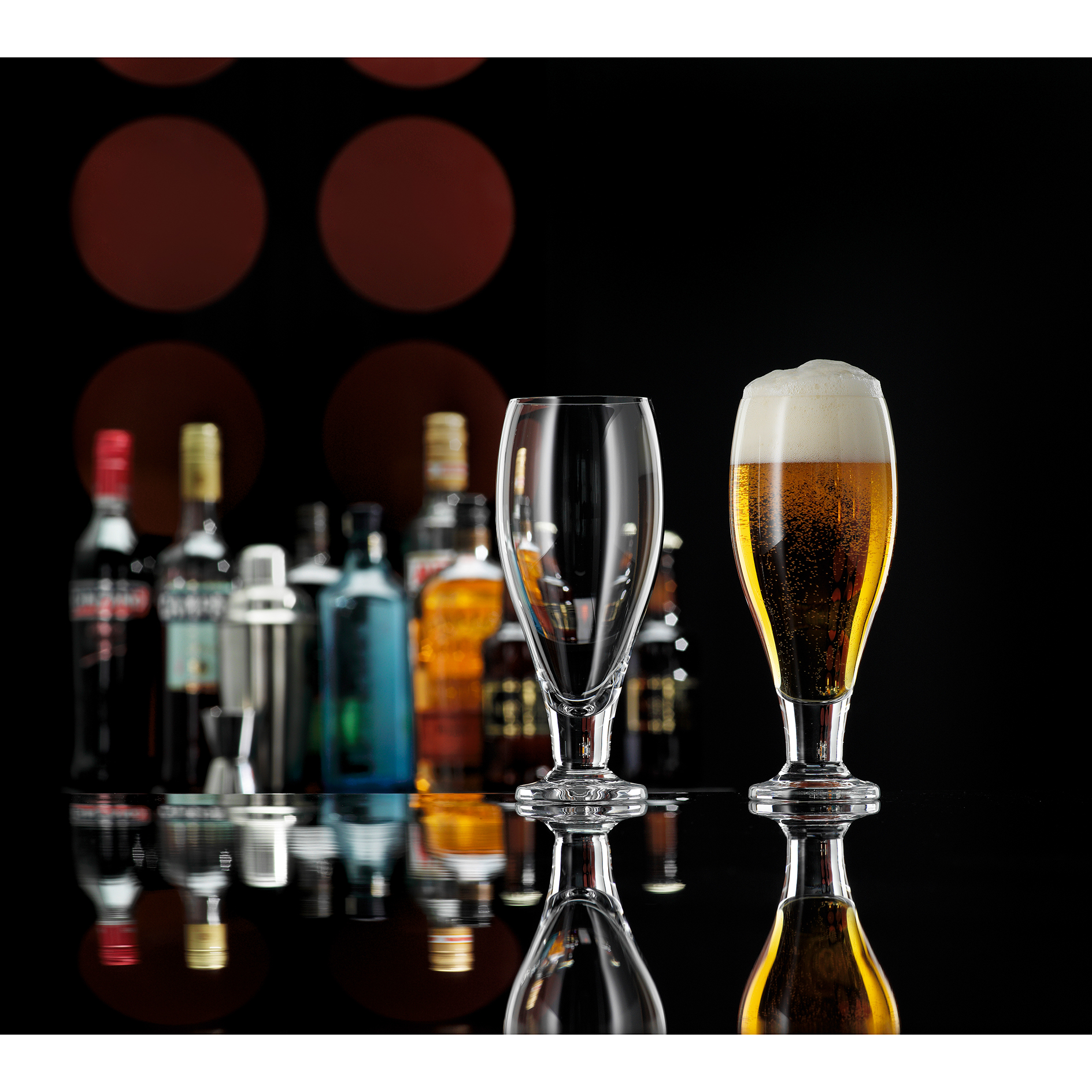 2er-Set Bierpokale - transparent - Kristallglas