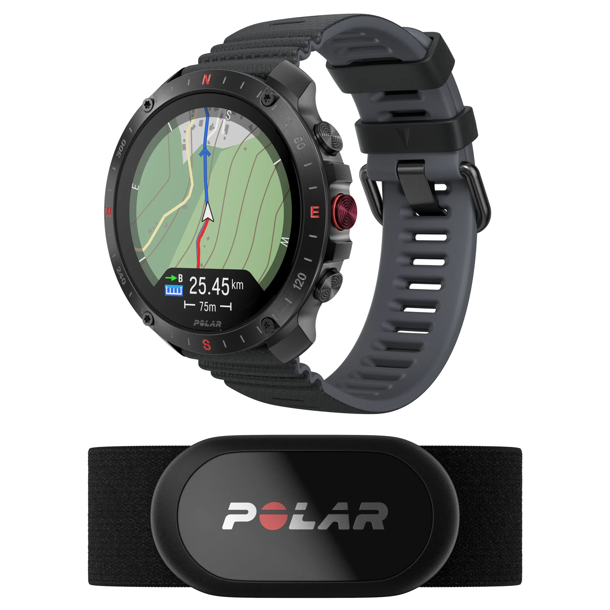 Polar Grit X2 Pro + Heart Rate Monitor Black