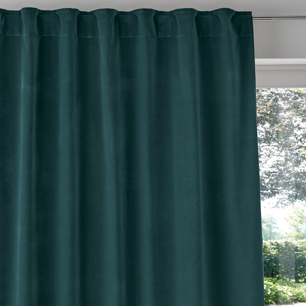 LA REDOUTE INTERIEURS<br>Cortina de veludo com acabamento em laços ocultos, Veludo
