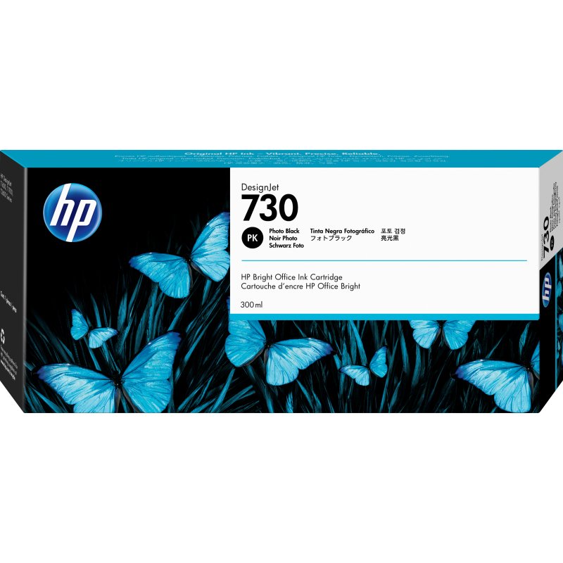 HP Cartouche d’encre 730 DesignJet noir photo, 300 ml