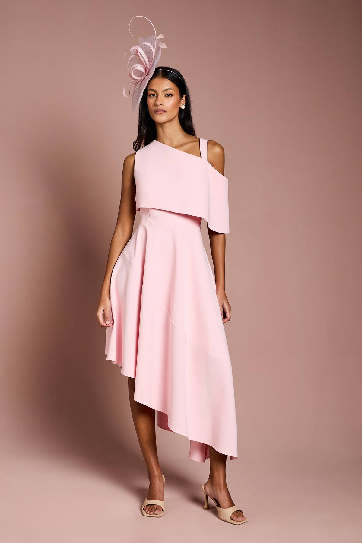 Coast Robe Midi Asymétrique En Crêpe Petite Taille