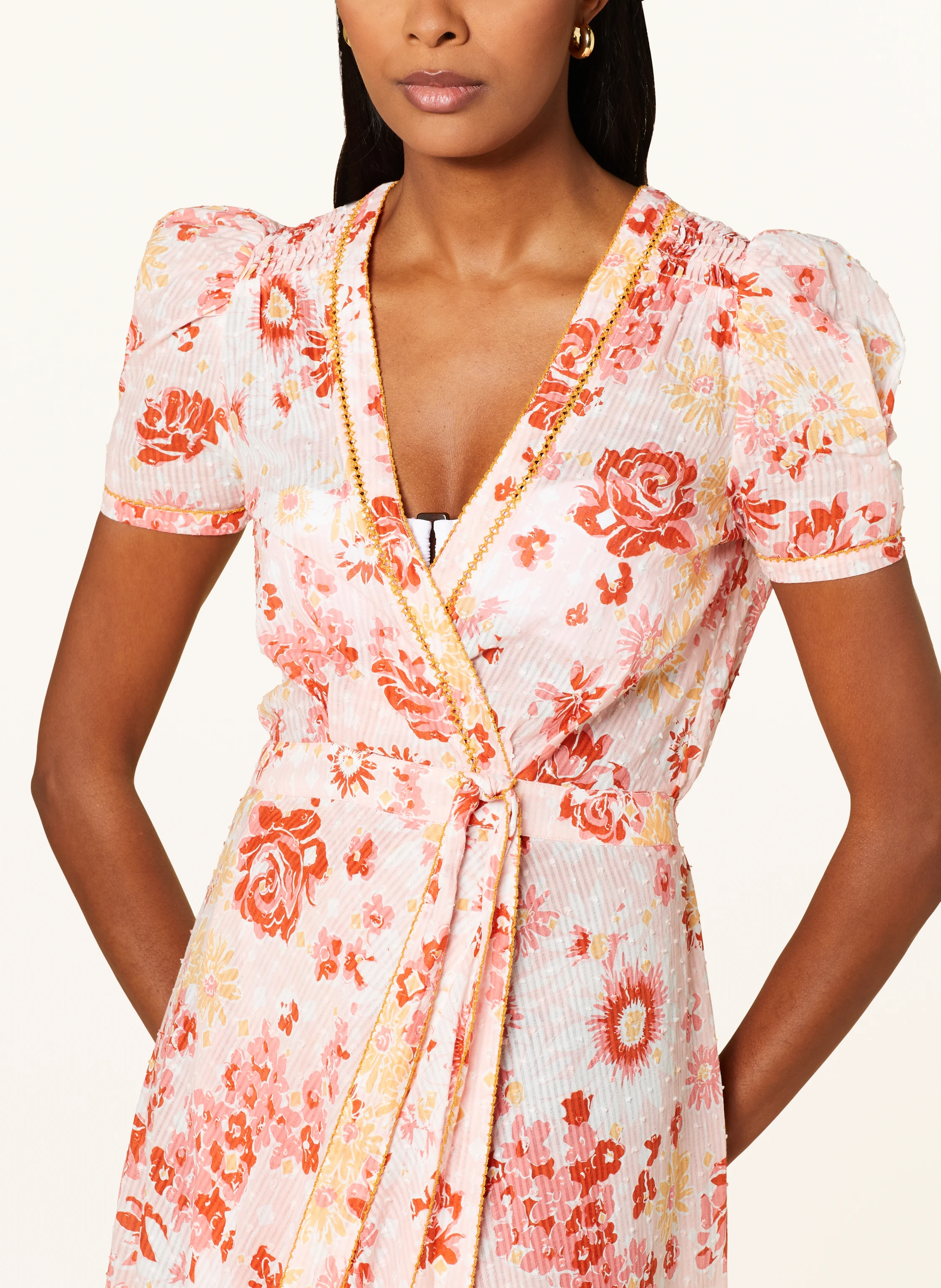 Poupette St Barth Strandkleid BABA in Wickeloptik