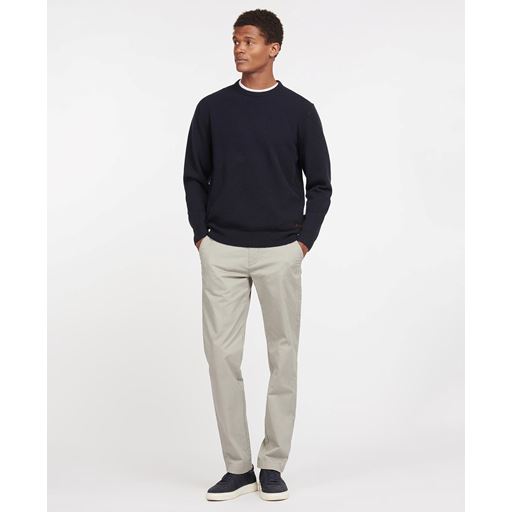 Barbour Essential Patch Crew Striktrøje, Navy, XL