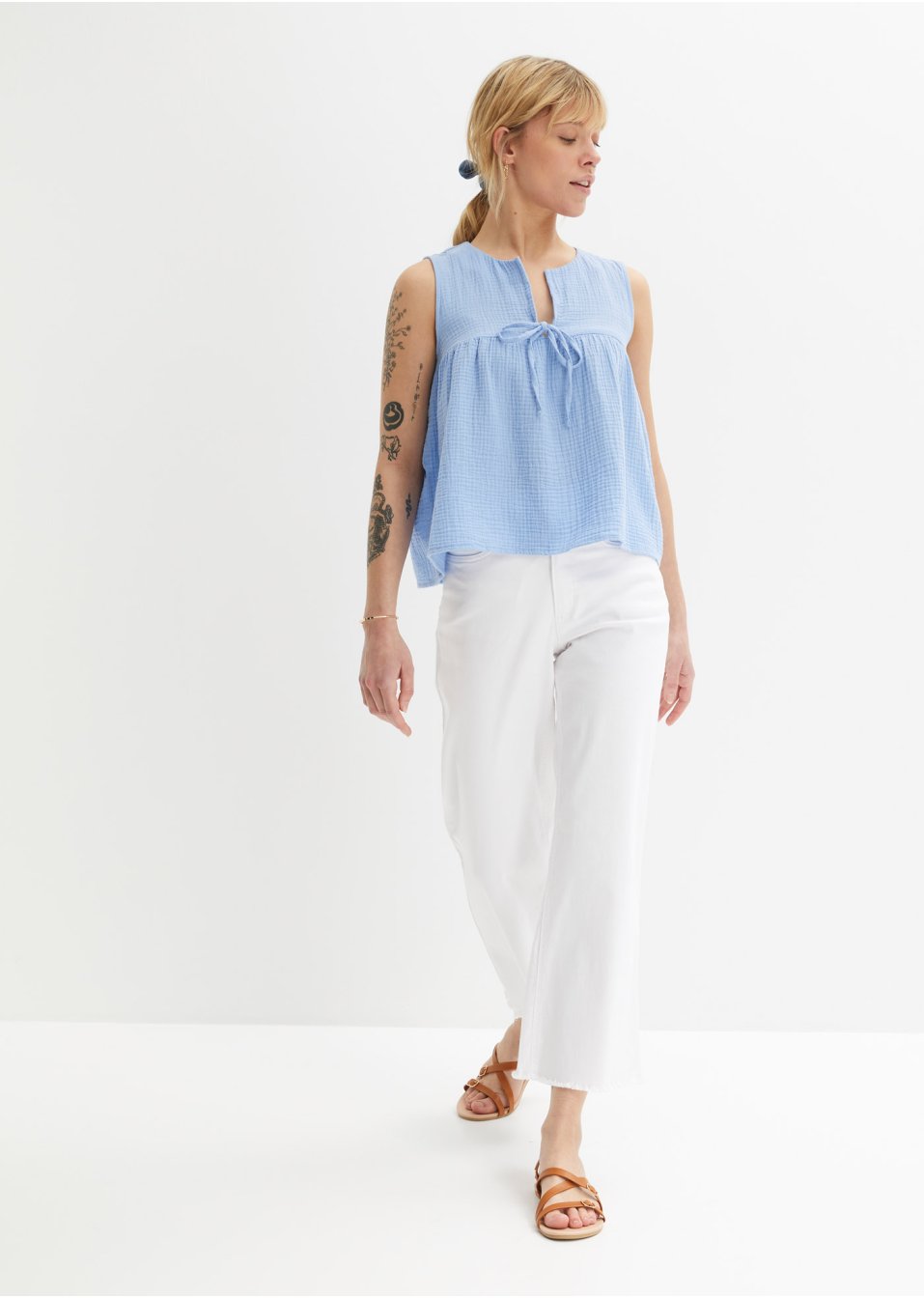 Top en mousseline