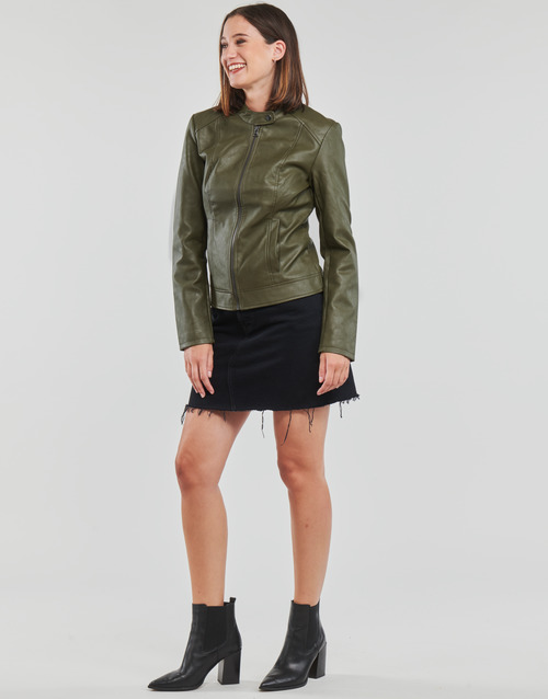 JDY - JDYEMILY FAUX LEATHER JACKET OTW - Vert