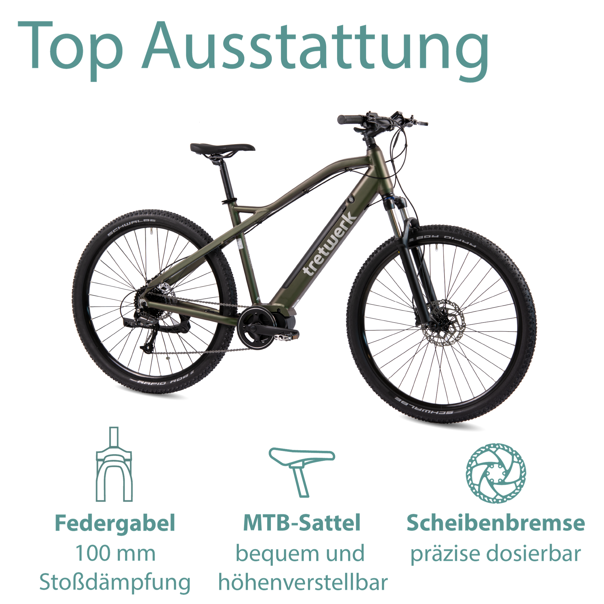 Tretwerk Commander E Bike Mountainbike 29 Zoll Pedelec MTB Hardtail