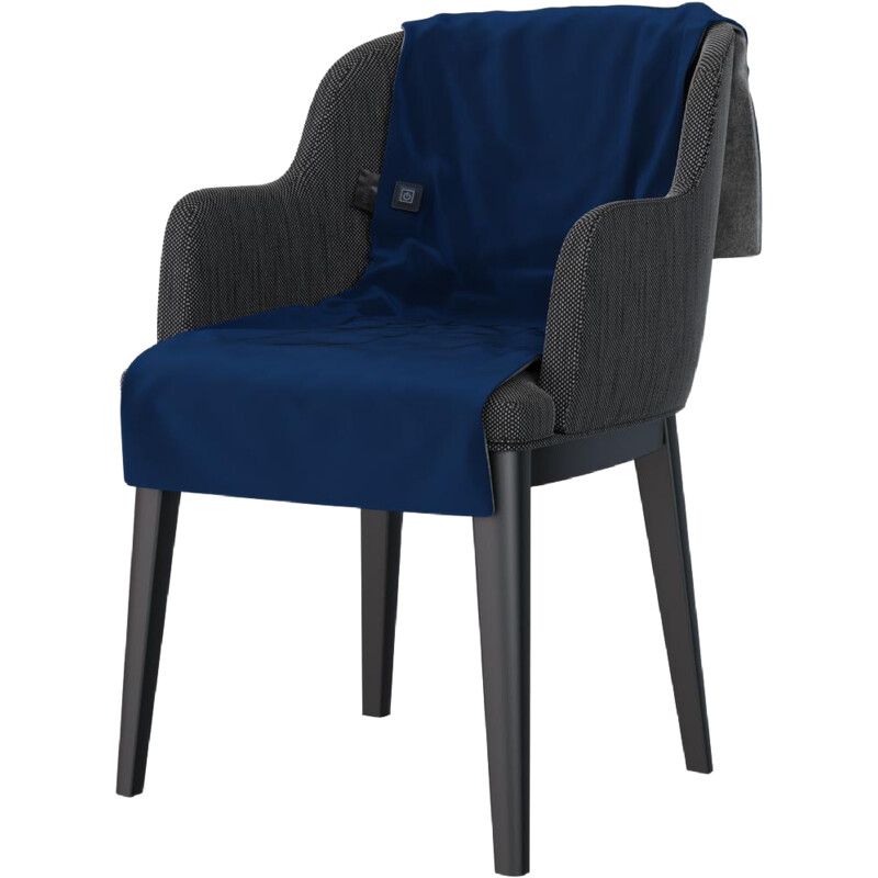 Sinji Heating chair blanket velvet blue