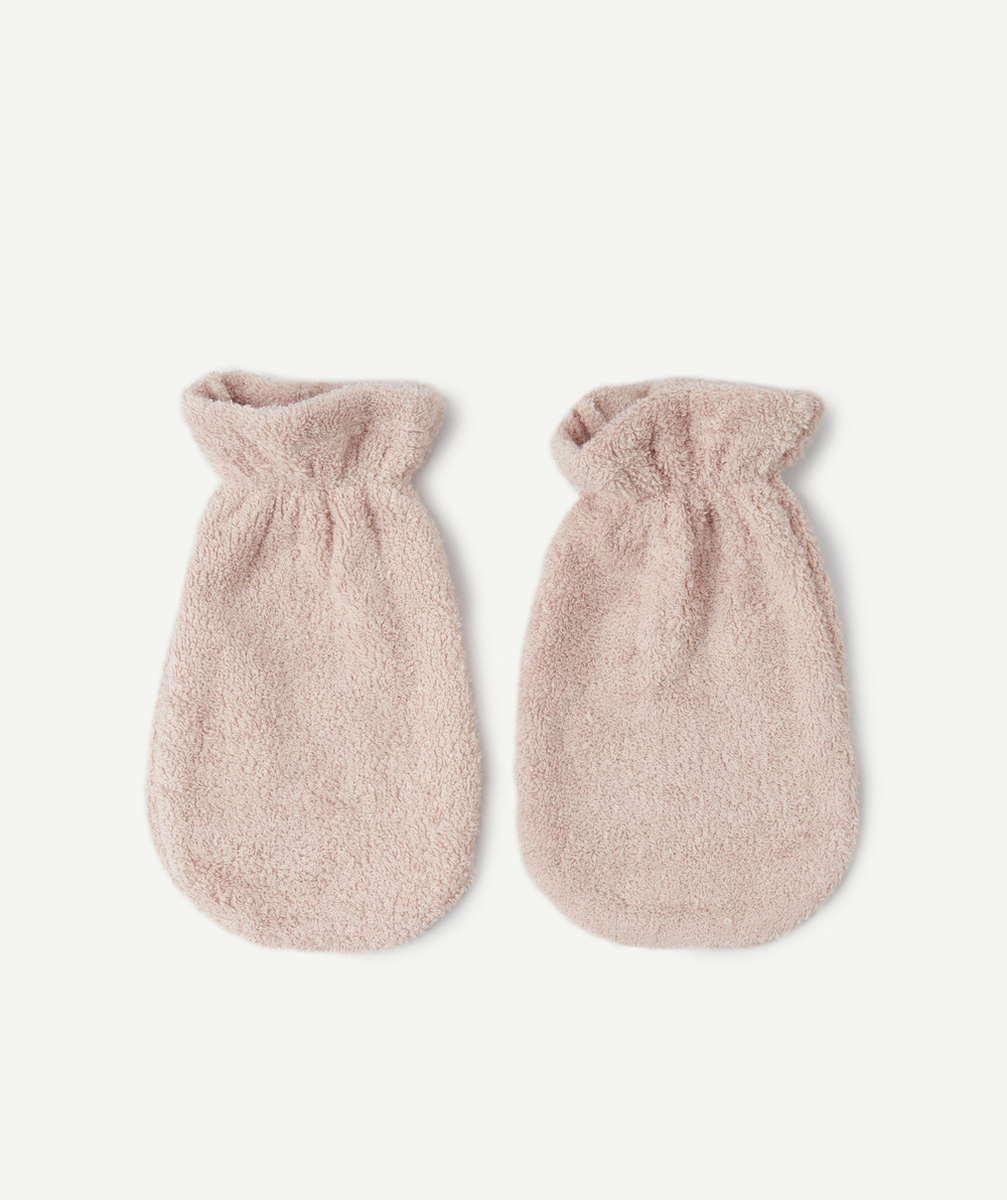 MUSHIELOT DE 2 GANTS DE TOILETTE EN COTON BIO COULEUR PÊCHE