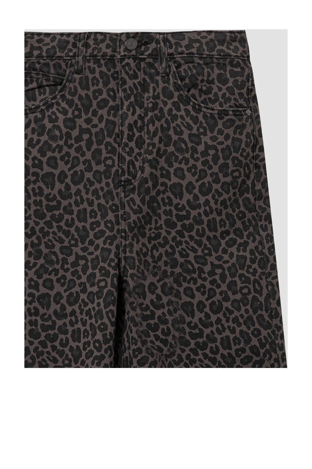 s.Oliver wide leg casual broek grijs