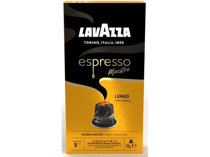 Lavazza Kaffeekapseln Espresso Maestro Lungo 10 Stück Kaffeekapseln für Nespresso Maschinen