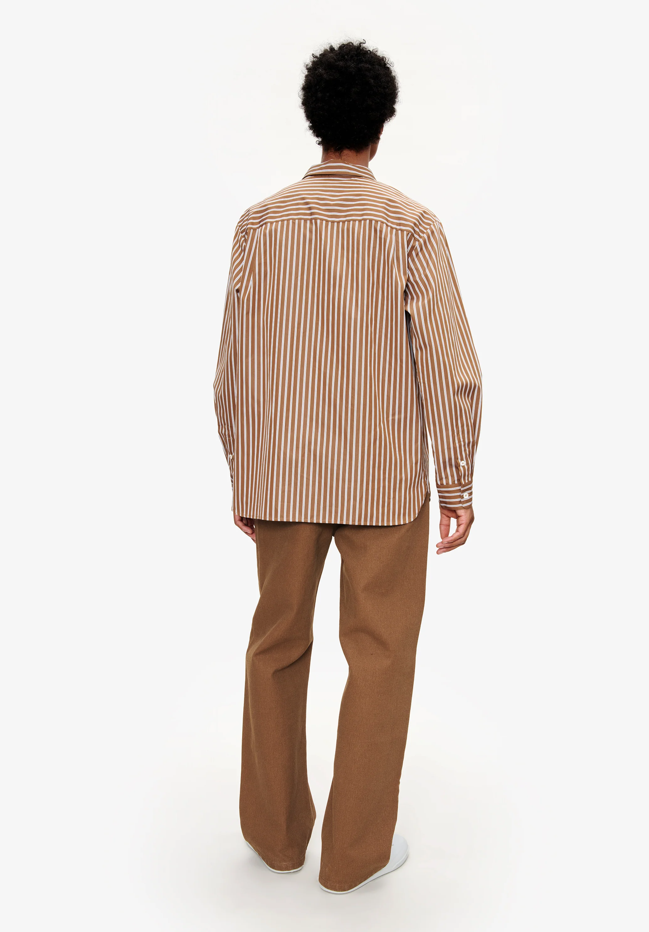 chemise malo logo - Marron glace