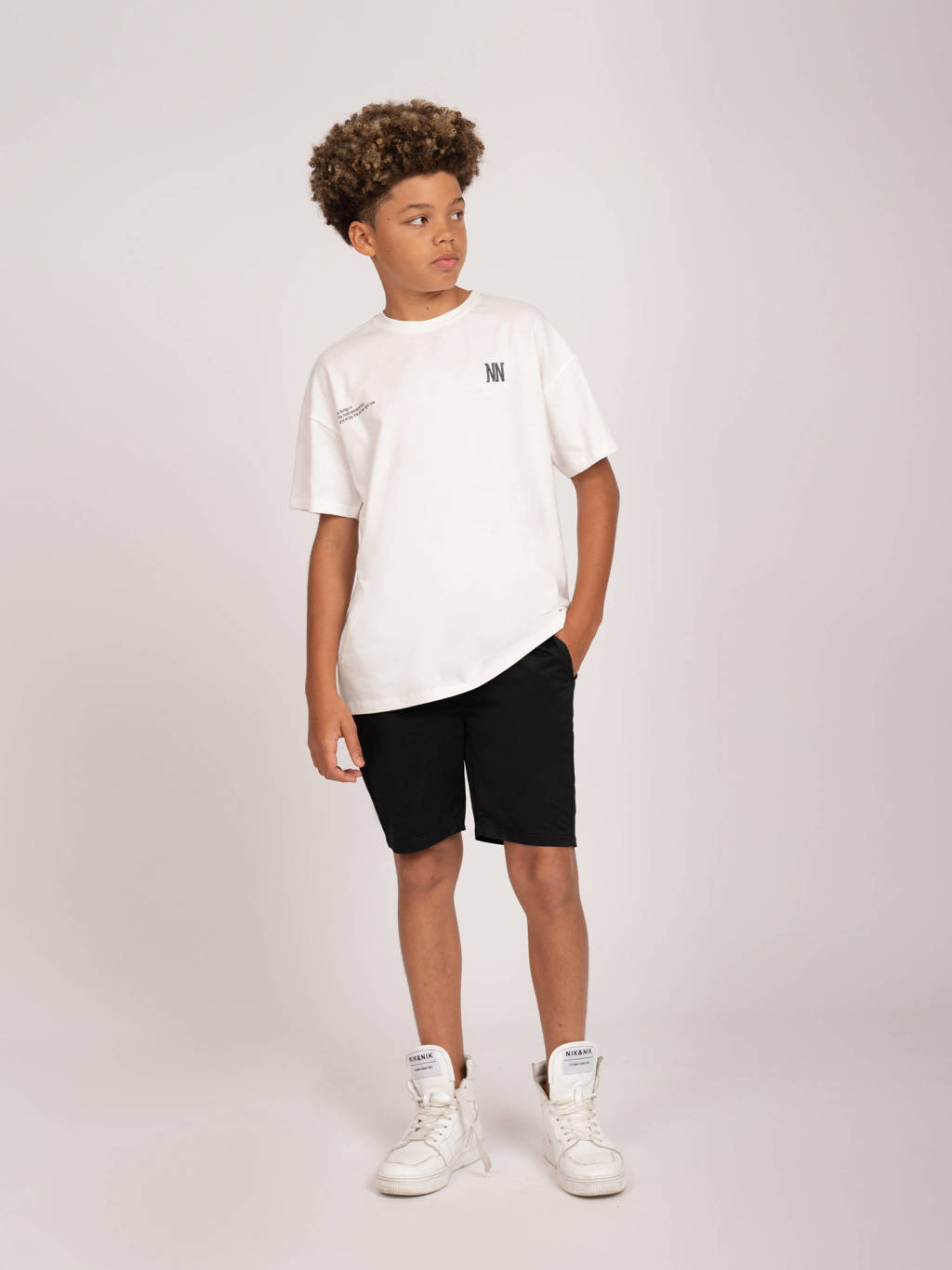 NIK&NIK T-shirt Extraordinary met tekst offwhite