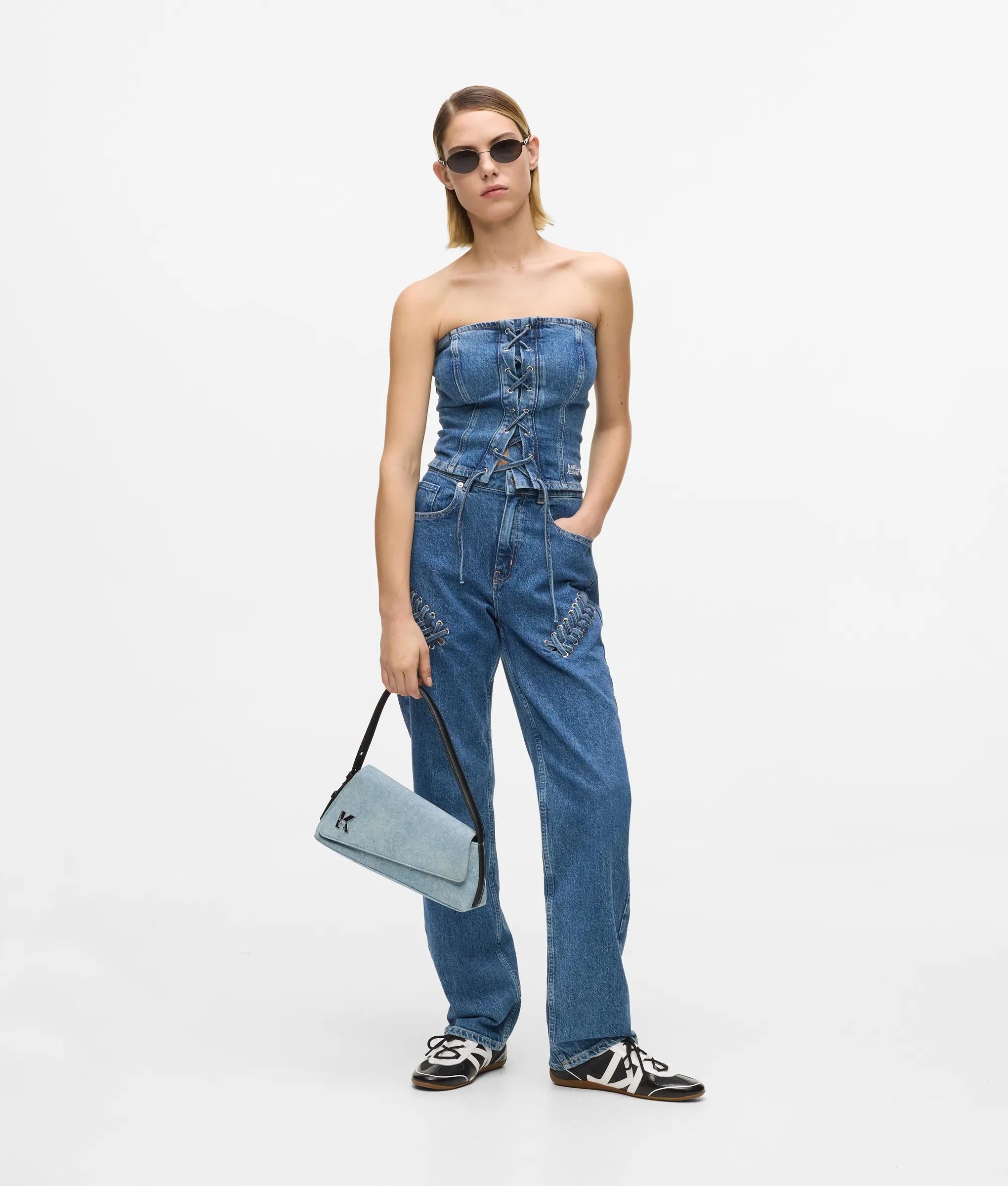 Geo denim flaptas