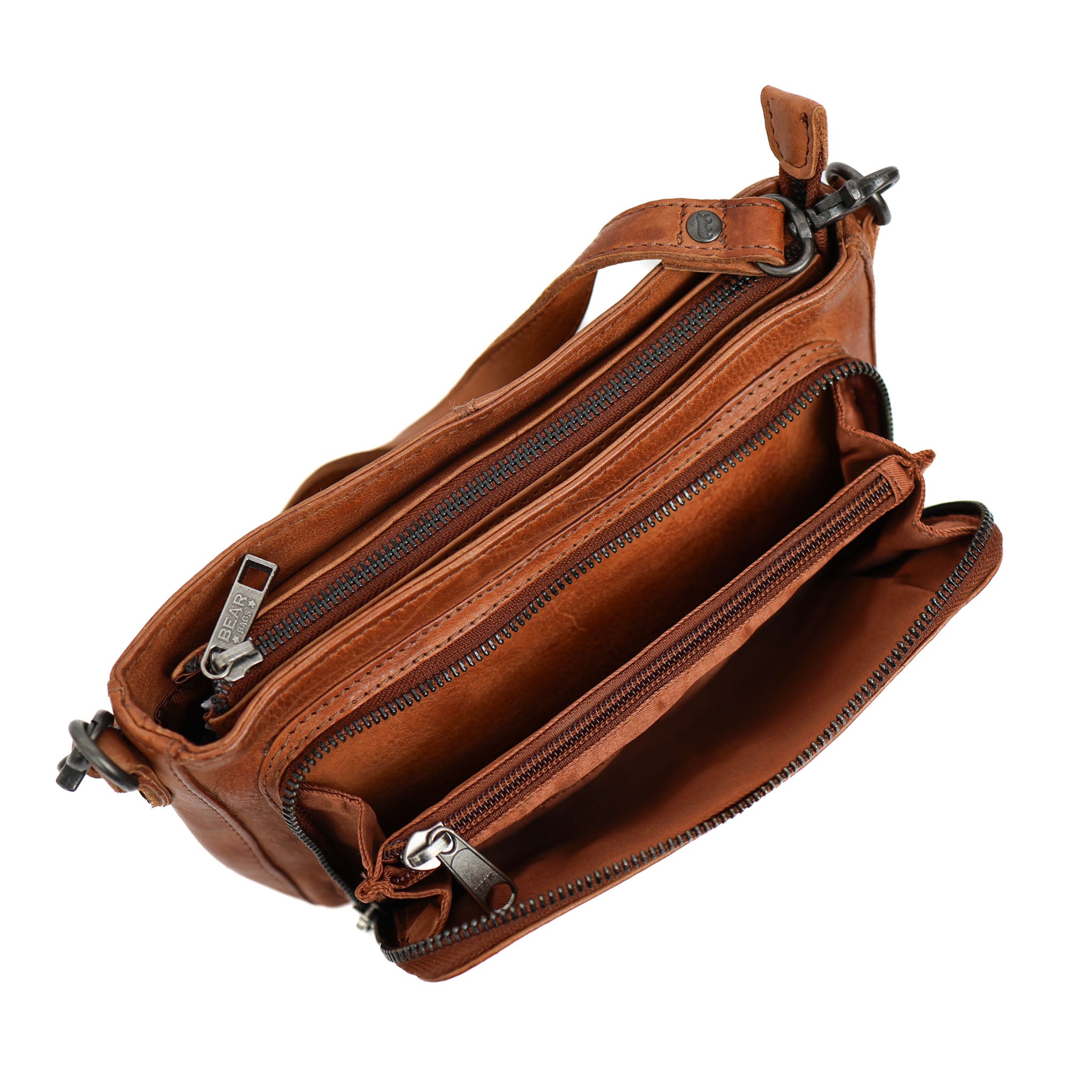Klein hand-/schoudertasje 'Livia' cognac COGNAC