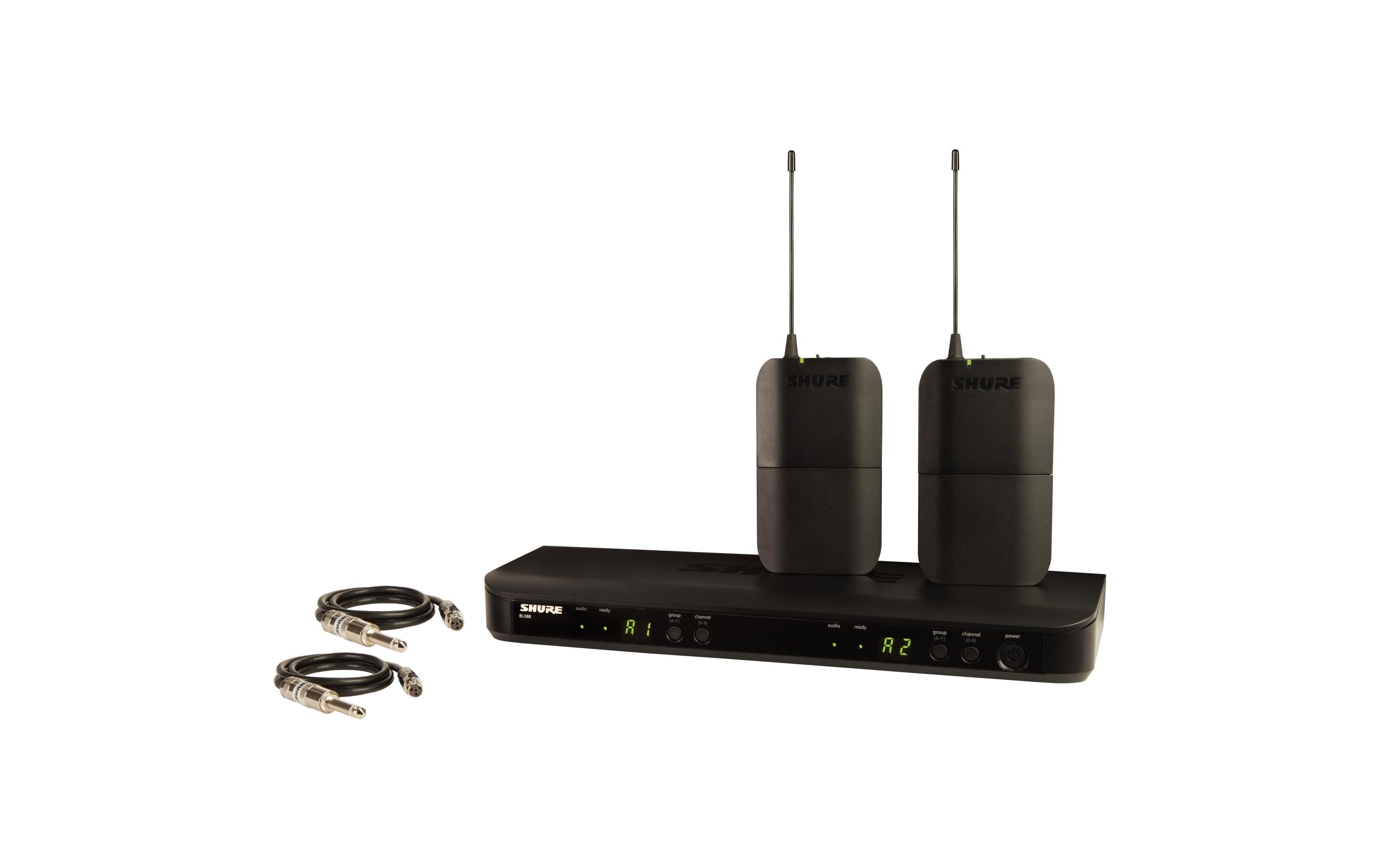 Drahtlossystem BLX188E-M17<br>Dual Gitarren-Funksystem mit WA302 Kabel und Doppelempfänger