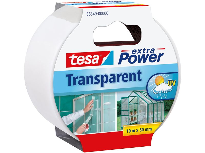 tesa Isolierband Extra Power transparent, 10m x 50 mm Transparentes Reparaturband