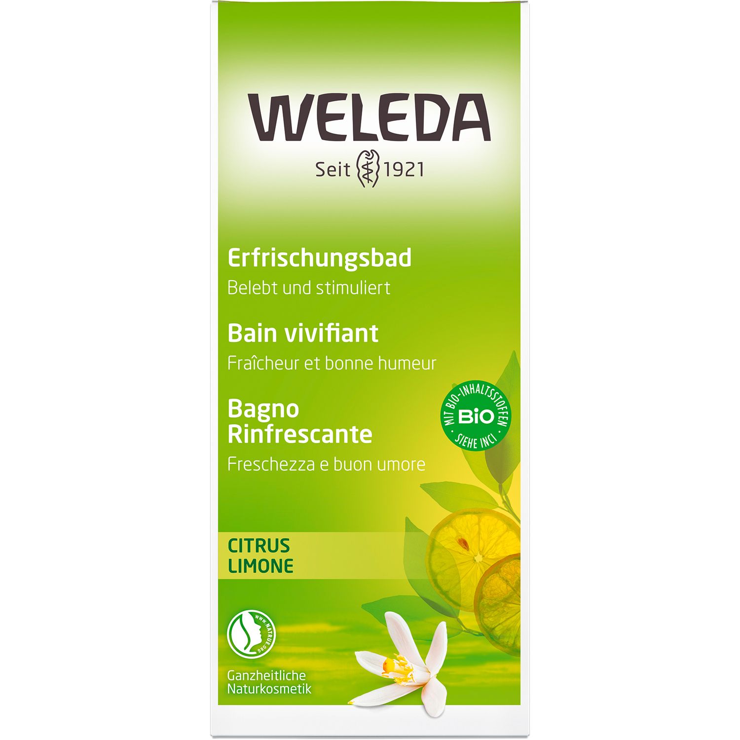 Weleda Citrus Erfrischungsbad - ätherische Citrusöle beleben & stimulieren Körper und Sinne