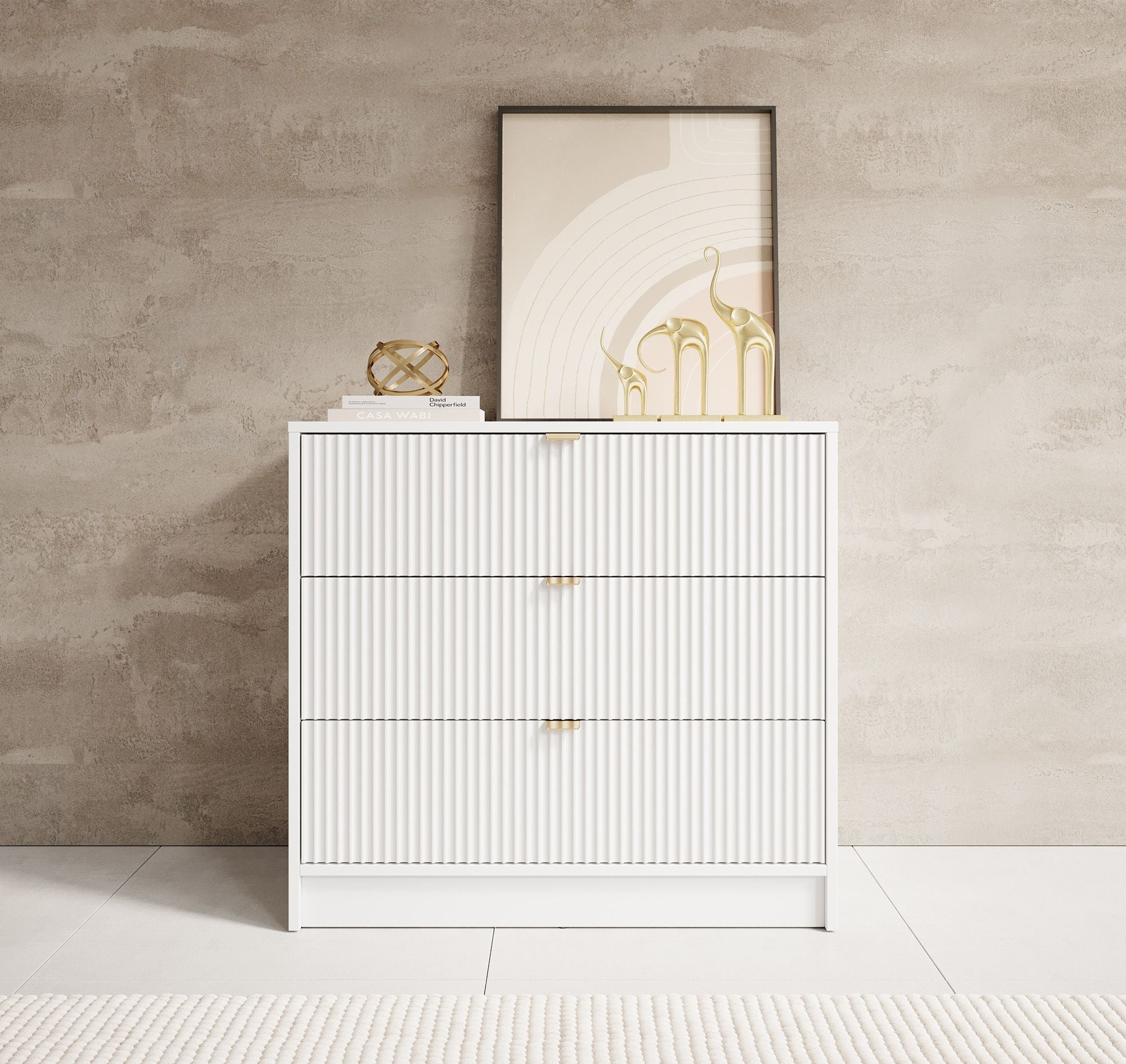 Meubella - Ladekast Tavares - Wit - 80 cm