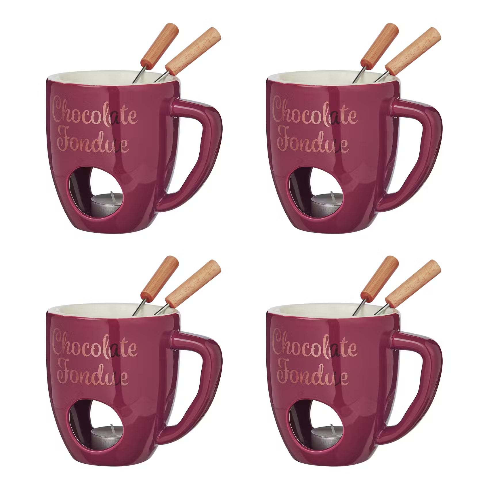 CHOCOLATE FONDUE Tasse 4er-Set