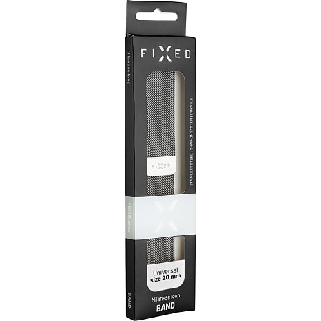 Apple watch Fixed urrem 20 mm - sølv