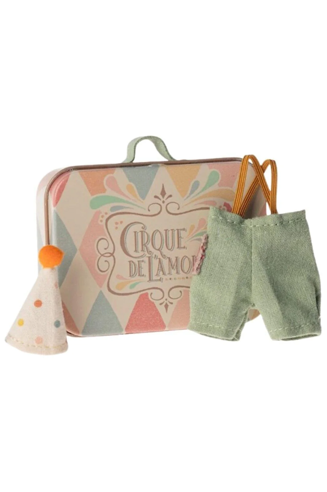 Maileg Clown Clothes In Suitcase, Little Brother Mouse