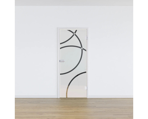 Pertura glazen deur Glera Loop 02 584 x 1960 x 8 mm Rechts voor Studio Office fitting