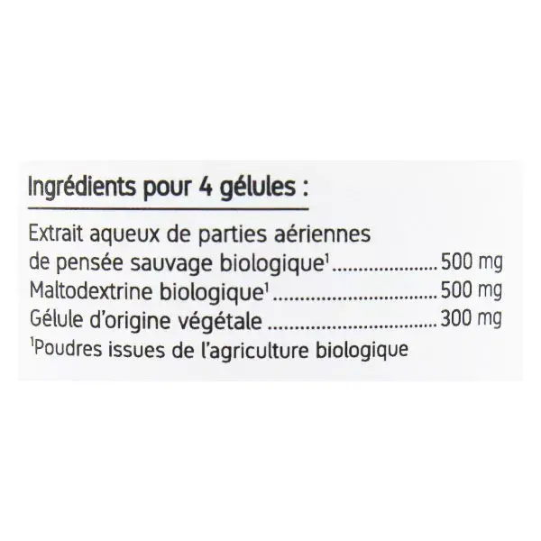 Nat & Form Eco-Friendly Organic Wild Pansy 200 cápsulas