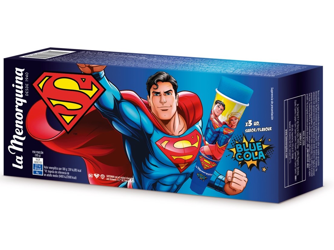 GELADO LA MENORQUINA BLUE COLA SUPER MAN 3 UN