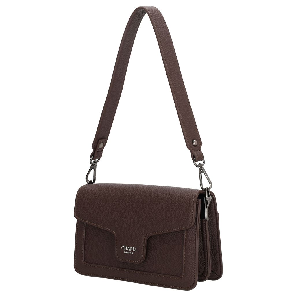 Charm London Monaco Handtas S Overslag Donkerbruin