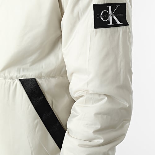 Coupe-Vent Zippé Capuche Trim Windbreaker 3462 Beige Clair