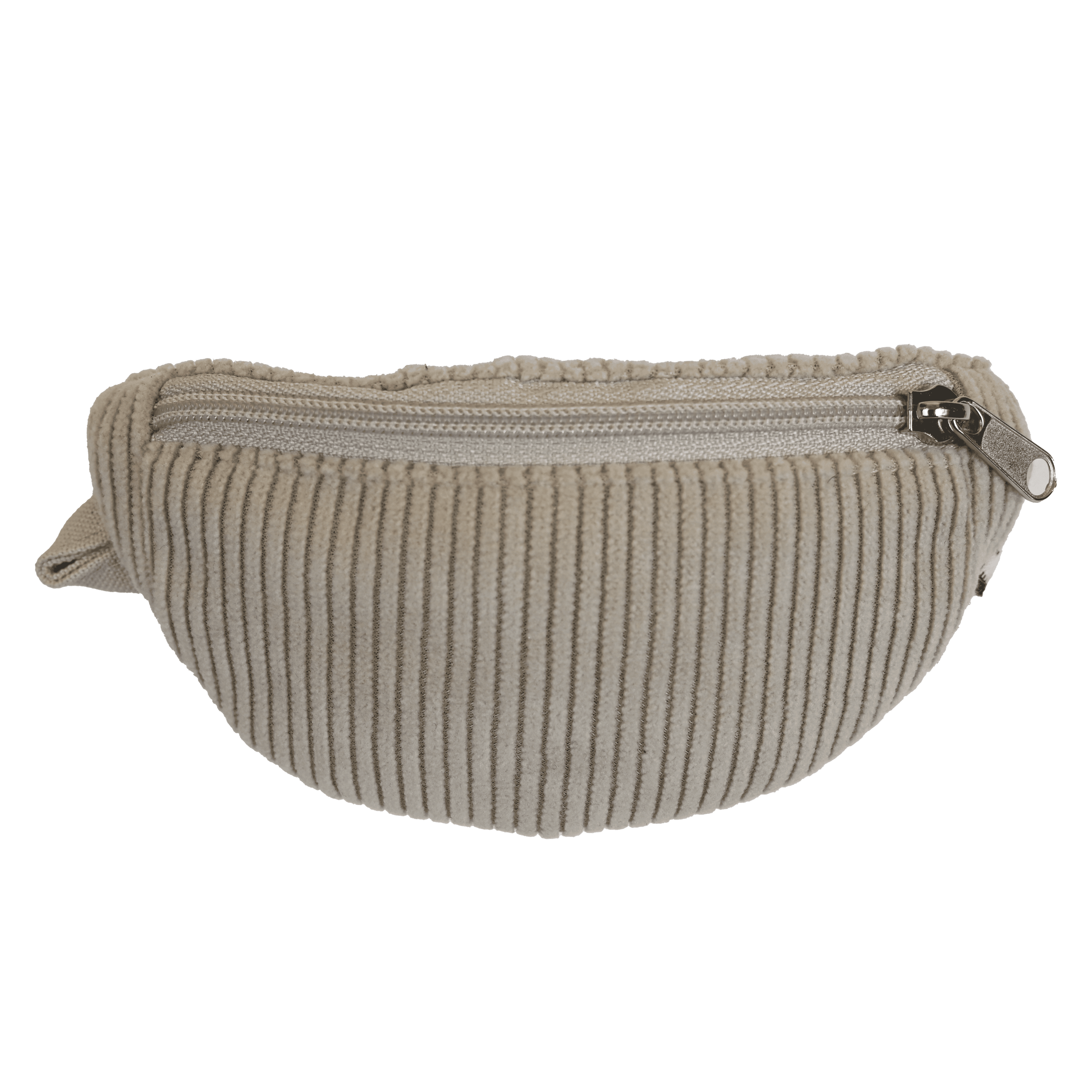 Porte-Monnaie Banane Velours Côtelé Beige