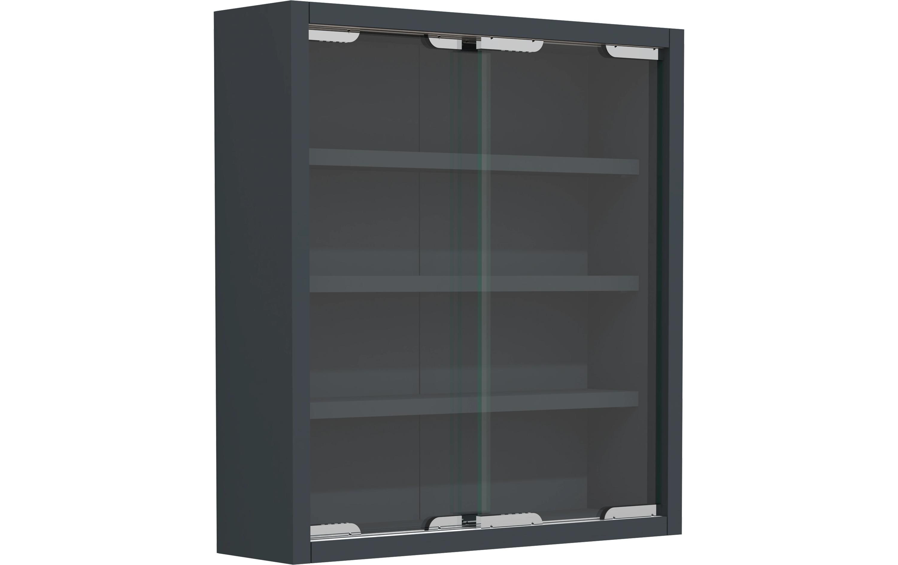 Vitrine Agisa S 37 x 40 cm, AnthrazitHängevitrine für die Wandmontage