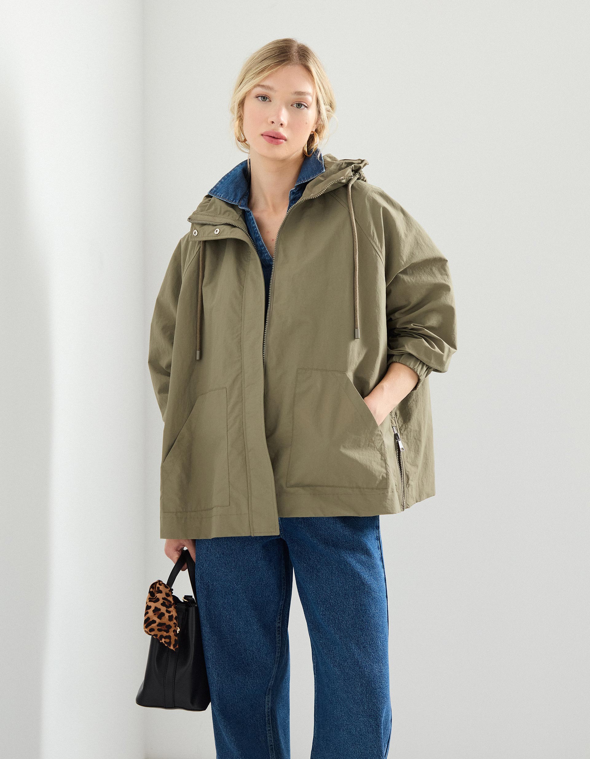Parka com Capuz, Mulher, Verde
