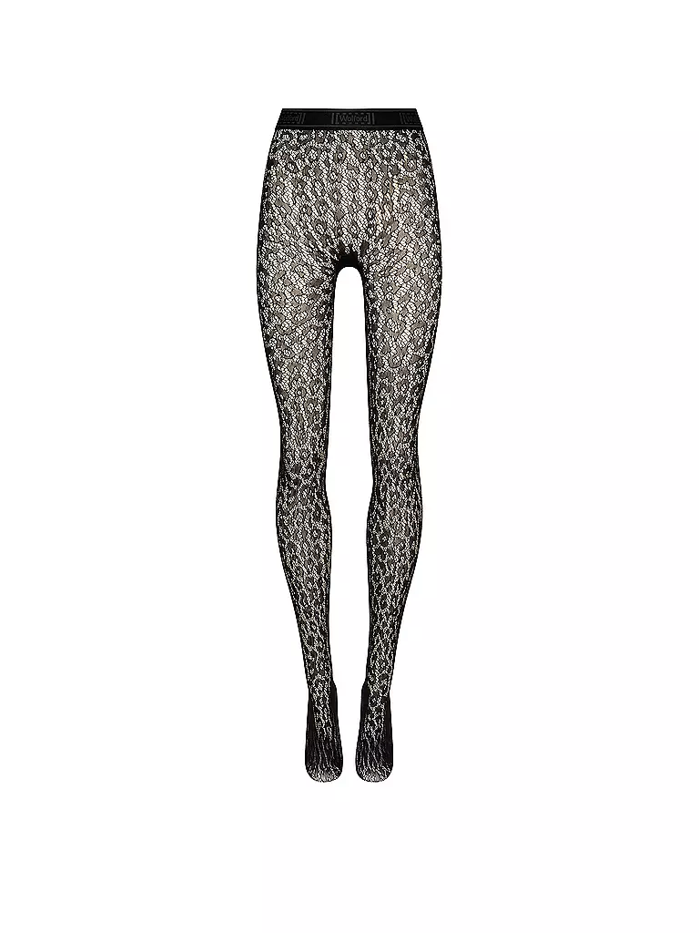WOLFORD Modestrumpfhose LEO LACE  schwarz