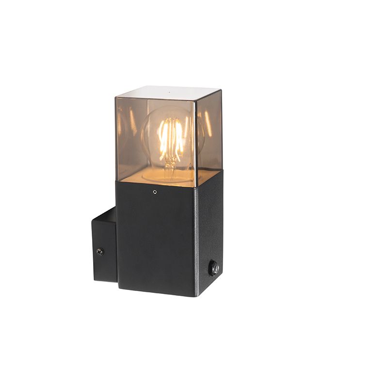 Buiten wandlamp zwart IP44 met schemerschakelaar - Denmark