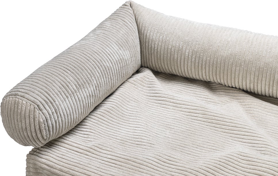 Designed by Lotte hondenkussen Ribbed grijs 90 x 55 x 13,5 cm