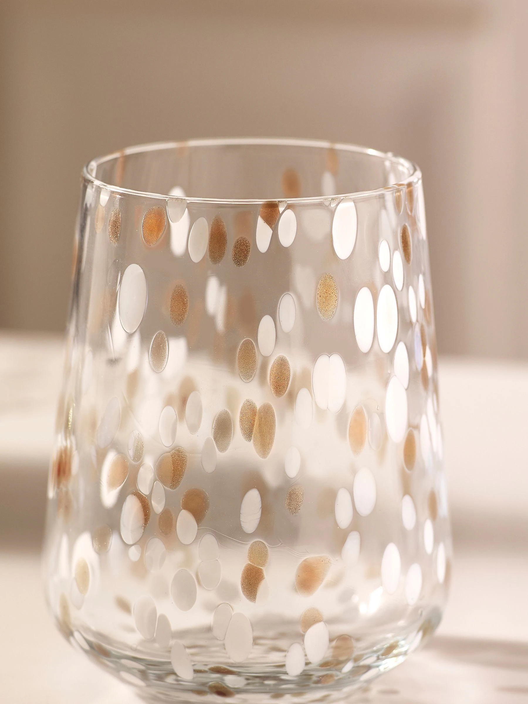 Set van 2 glazen met confettiprint