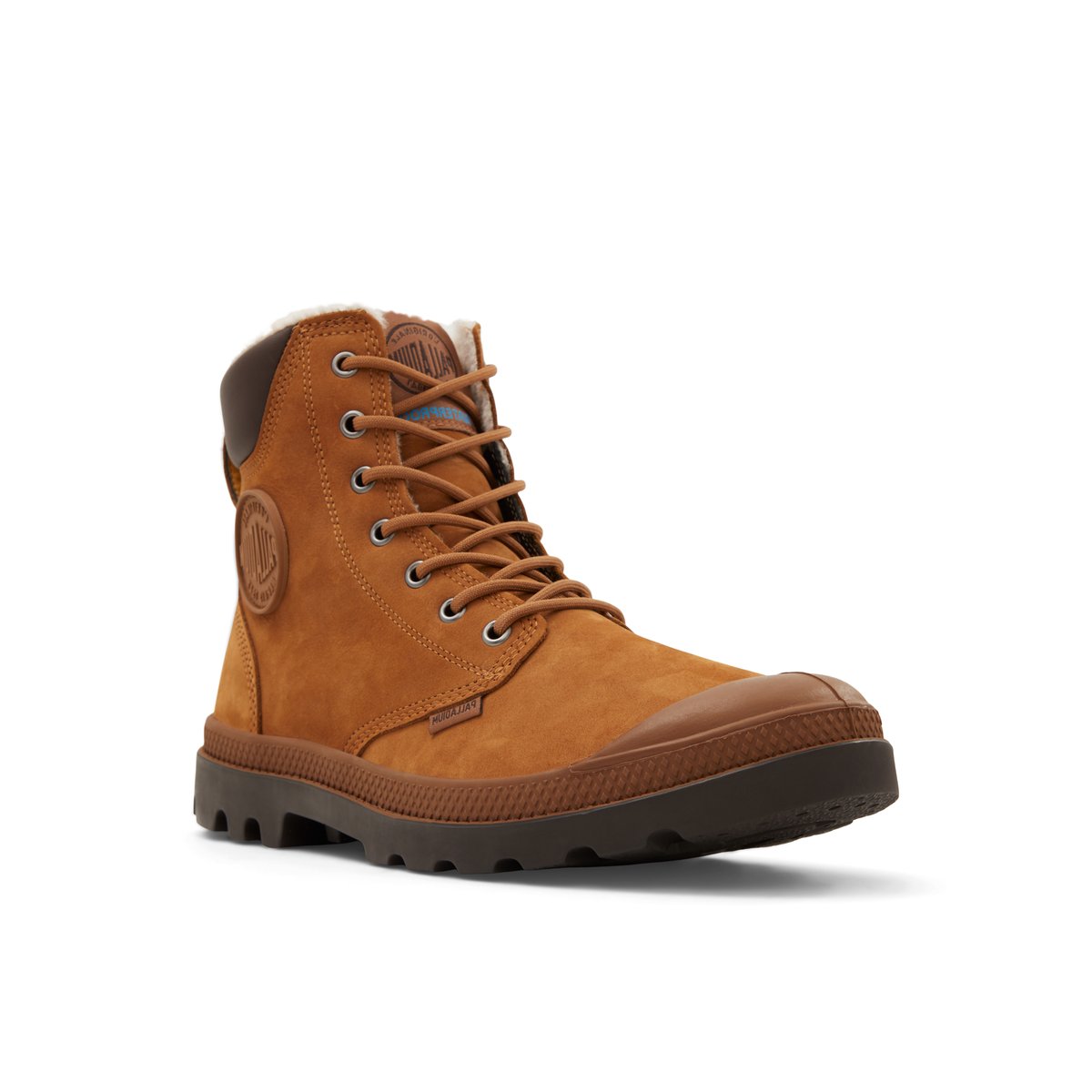 PALLADIUM-Pampa-cuff-m-Bottes décontractées - Talon plat - Cognac