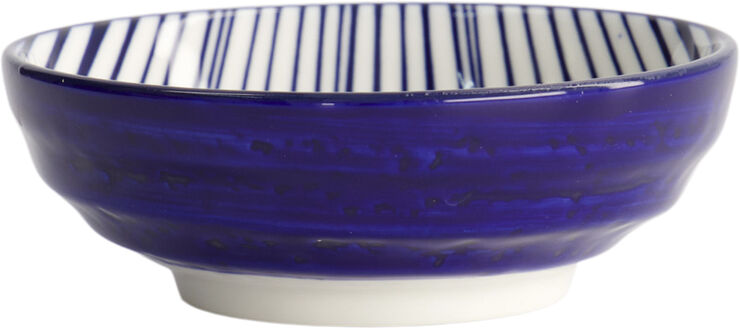 Tokyo Design Studio Nippon Blå fad 9,5x3cm Linjer Blue/white
