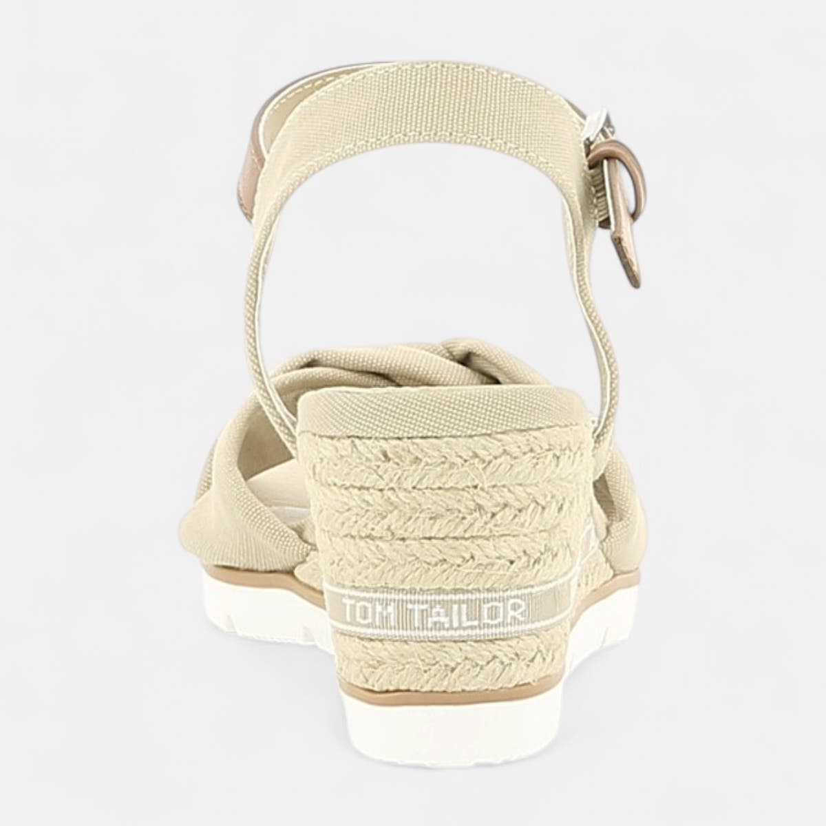 Espadrilles à talon compensé Femme beige