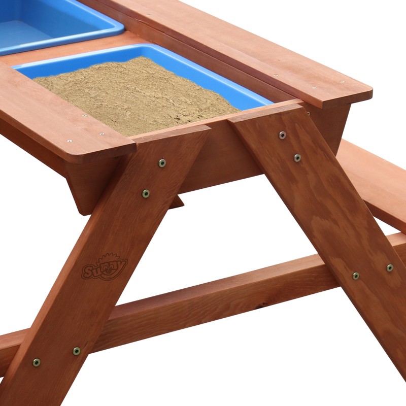 Table de pique-nique dave bac à sable et eau marron